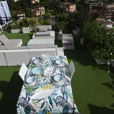 Appartamento Rapallo - Le 5 Terre - Portofino - Sky Garden Maria Jose - Attico Vista Mare - Terraces - 2 Bagni- 2 Camera Da Letto - Box, Wi-Fi, Idromassaggio Free Inteiro Attico Per Voi, Con Ascensore