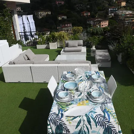 Appartamento Rapallo - Le 5 Terre - Portofino - Sky Garden Maria Jose - Attico Vista Mare - Terraces - 2 Bagni- 2 Camera Da Letto - Box, Wi-Fi, Idromassaggio Free Inteiro Attico Per Voi, Con Ascensore Apartment Rapallo