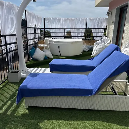 Sky Garden Maria Jose Liguria - Attico Vista Mare - Terraces - 2 Bagni- 2 Da Letto - Box, Wi-fi, Idromassaggio Free Inteiro Attico Per Voi, Con Ascensore Ραπάλο